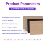 Bamboo Charcoal Wood Veneer 1220*2440*5/8mm Flame Retardant Bamboo Charcoal Wood