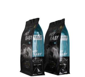 China Custom printed Matte Black aluminum foil food stand up packaging bags with zipper factory