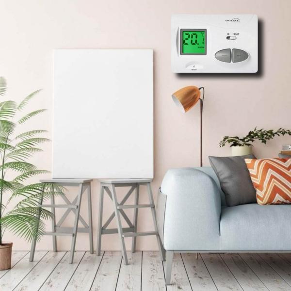 White Smart Digital Room Thermostat With Backlight , Wireless Central Heating