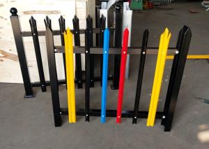 China Security Steel Palisade Fencing Anti Corrosion For Commercial / Industrial factory
