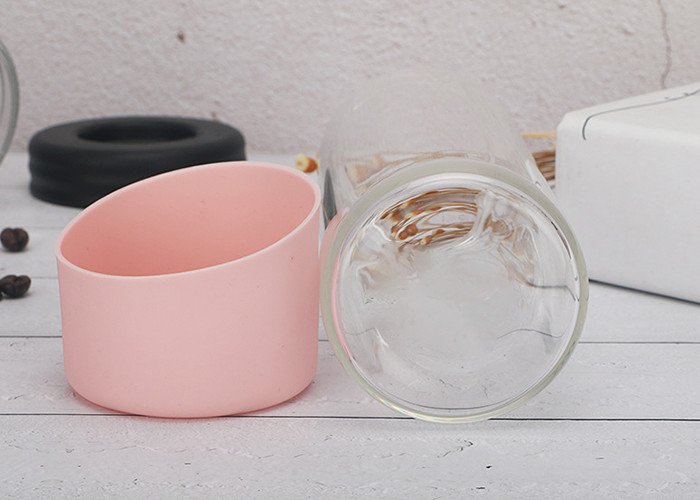 Custom Sports Empty Glass Jars Silicone Material Sleeve Eco - Friendly