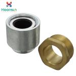 Galvanized Iron / Brass TH Type Marine Cable Gland With Nickel - Plated Hoop