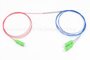 China FTTX Steel Tube Wdm In Optical Communication 1x2 SC / APC Telcordia GR-1209 factory