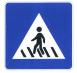 Customized Crosswalk Sign Board Reflective Film and Stainless steel Traffic Sign