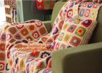 Countryside Handmade crochet hook Daisy blanket, Cashmere knitted blanket throw,