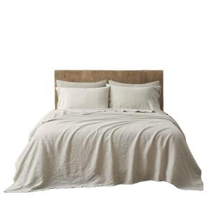 China Queen Size Stone Washed French Linens Bedding Set of 4 100% Pure Flax Linen Europe Style factory
