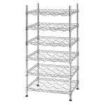 12 Bottle Stackable Wine Rack Champagne Bar Accessory Metal Free Standing