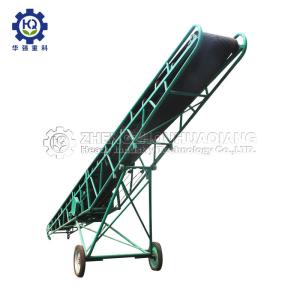China Adjustable height portable truck loading and unloading non-slip rubber belt conveyor for bags factory