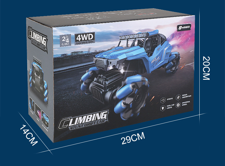 Rotary Charging Remote Control Car for Children's Electric Toy 4WD Off Road Vehicle