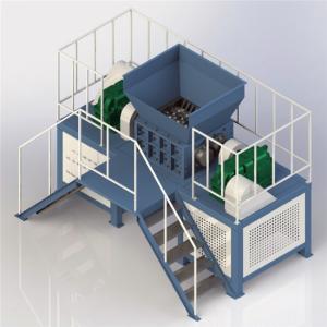 China Two Shaft Household Plastic Shredder 1 - 2 Tons / Hour Capacity High Performance factory