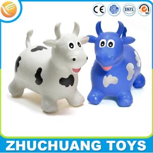 China plastic toy jumping cow animal ride factory