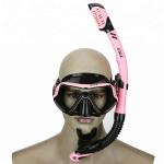 Tempered Glass Lens Scuba Diving Snorkel Mask Set For Youth Adult
