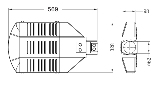 IP66 200w Modular LED Street Light highway street light led replacing existing 70-400 watt HPS / MH luminaires