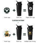 China factory Customized 28Ounce Black Shaker Bottle Perfect for Protein Shakes