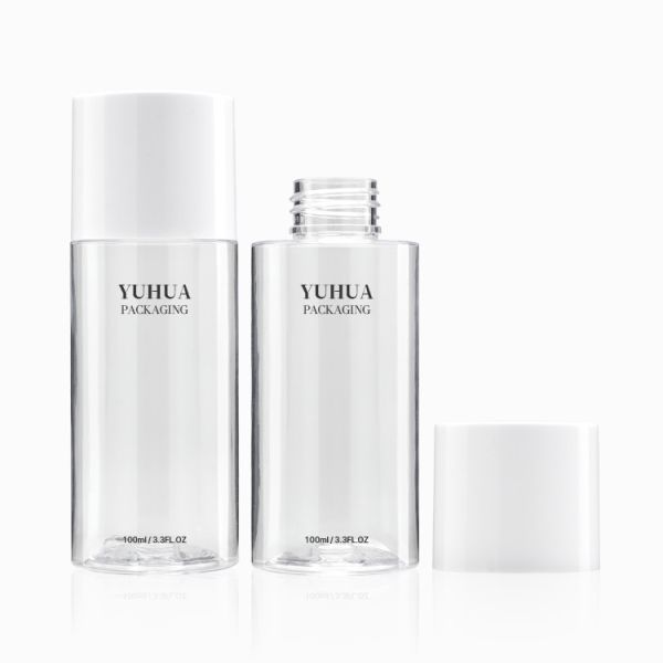 100ml 130ml 150ml Plastic Lotion Bottle Frosted Transparent Cylinder Round Bottle With Pump