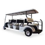 8 Seats Electric Golf Cart 13.7mph Speed Standing Postion of Tail Caddie