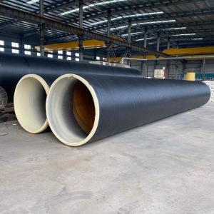 China Medium Temperature and Coating Production Line Polyurethane Spraying Foam Preinsulated Steel Pipe Making Machine factory