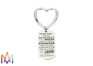 China No Distortion Polished 304 Stainless Steel Engraved Keychain factory