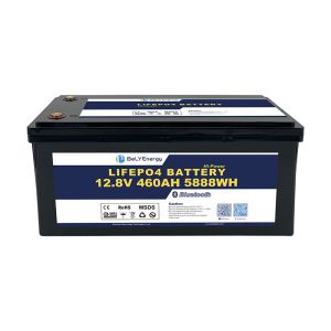 China LiFePO4 12V460Ah M8 Terminal Type Bluetooth Lithium Battery 3.5V Cells Balancing Voltage 100A Continuous Charge Current for Applications on sale