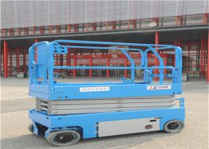 China Ten Meters Mobile Scissor Lift Drive Speed Interlock Limits With Hydraulic System factory