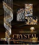 New bubble living room crystal column LED light luxury simple long pendant lamp
