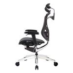 3D Headrest Chromed Ergonomic Executive Chair 4D Swivel Office Seating
