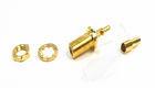 High Performance Brass Bulkhead Coax Connectors , MMCX Straight Crimp Connector