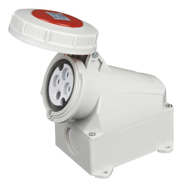 Anti Corrosion 4 Pin Industrial Socket , Safe Outdoor Plug And Socket Cable