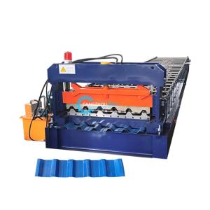 China Russia Popular H44 Steel Profile Galvanized Roofing Panel Roll Forming Machine factory