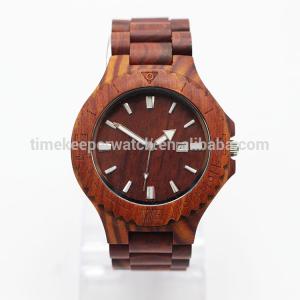 China red sandalwood man watches ,wood bracelet watch , watch wood with date factory