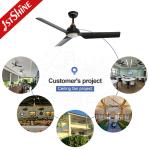 ETL Certificate 1stshine LED Ceiling Fan in Black Color with Remote Metal ABS