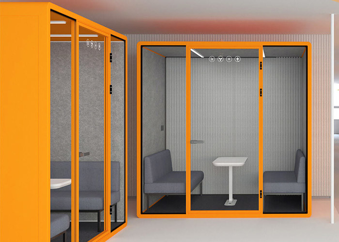 High quality soundproof phone booth acoustic office meeting pods with furniture from China