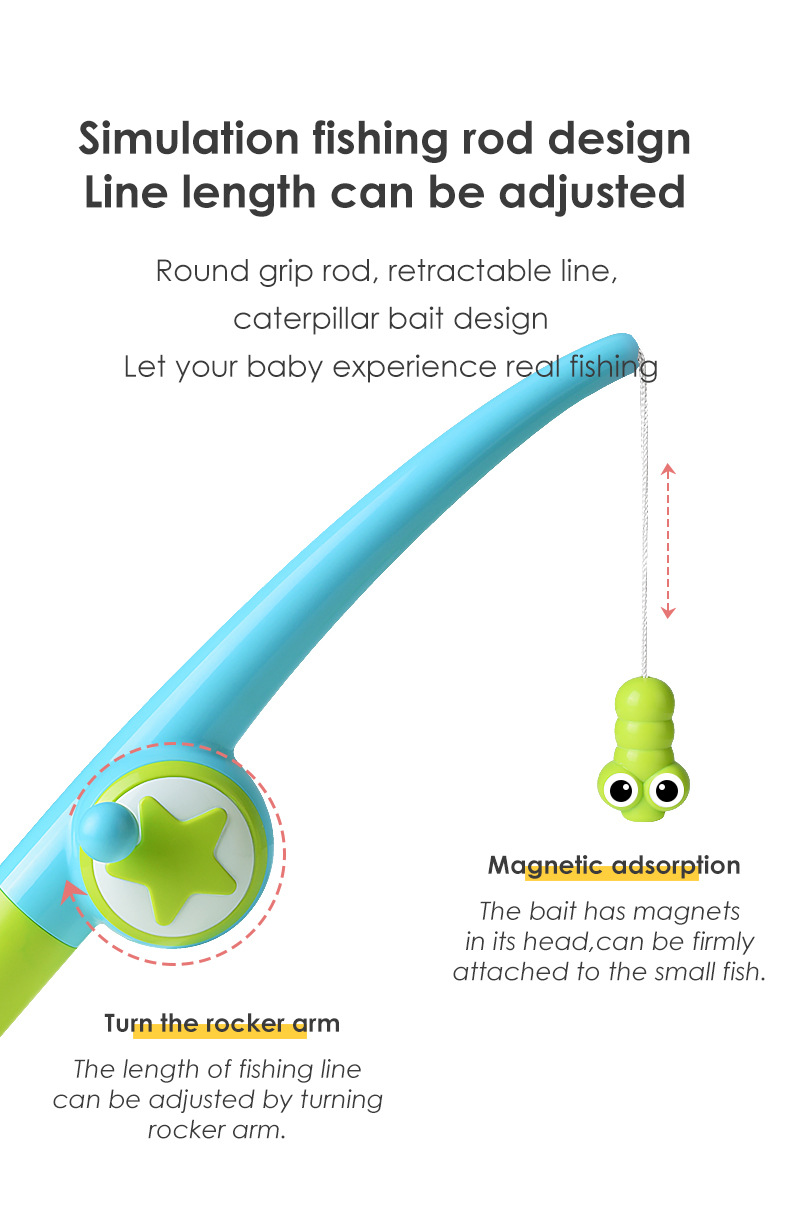 Unisex Bath Time Bathtub Toy for Toddlers Baby Kids Infant Fish Set Age 18months and up