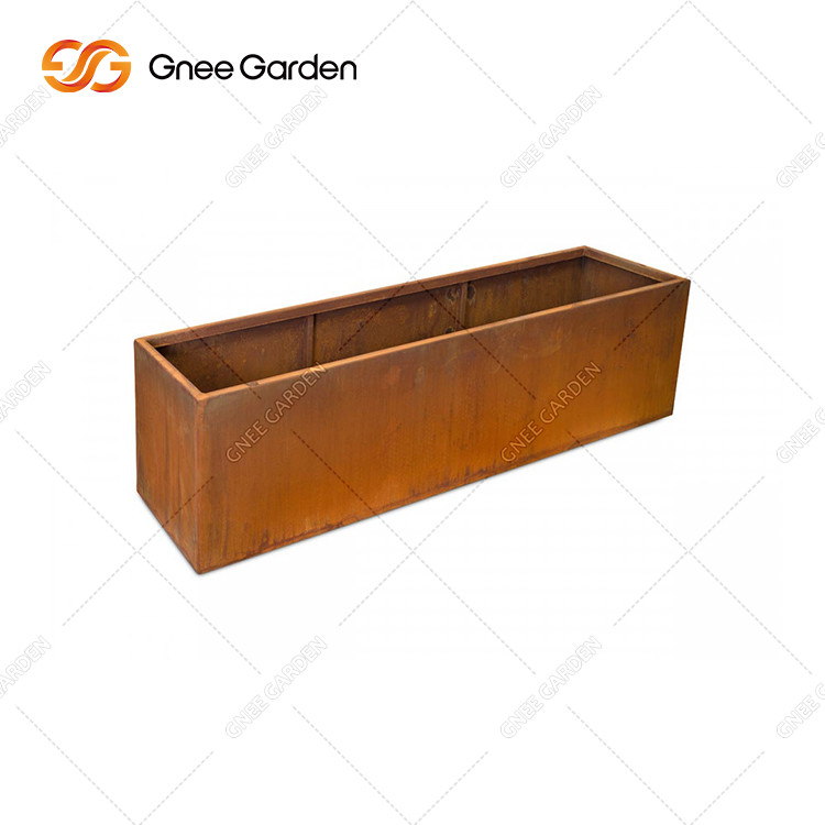 Outdoor Corten Steel Round Flower Pot Outside Garden Metal Planters Cheap Park Large Plant Pots For Sale