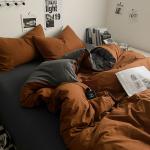 Wedding Bedding Type Wedding Four-piece Kit Solid Color Washed Cotton Cover 4