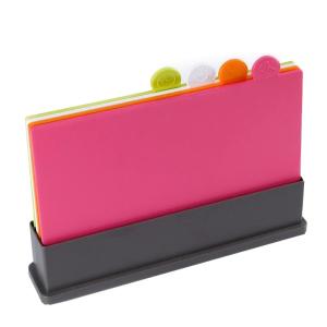 China 33.8cm Plastic Chopping Board Set With Stand factory