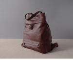 Top Layer Leather Backpacks Women Double Shoulder Bags for Travelling