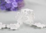 DTM Color Cotton Lace Edging Dyeing With Smooth Pattern / Embroidered Flower