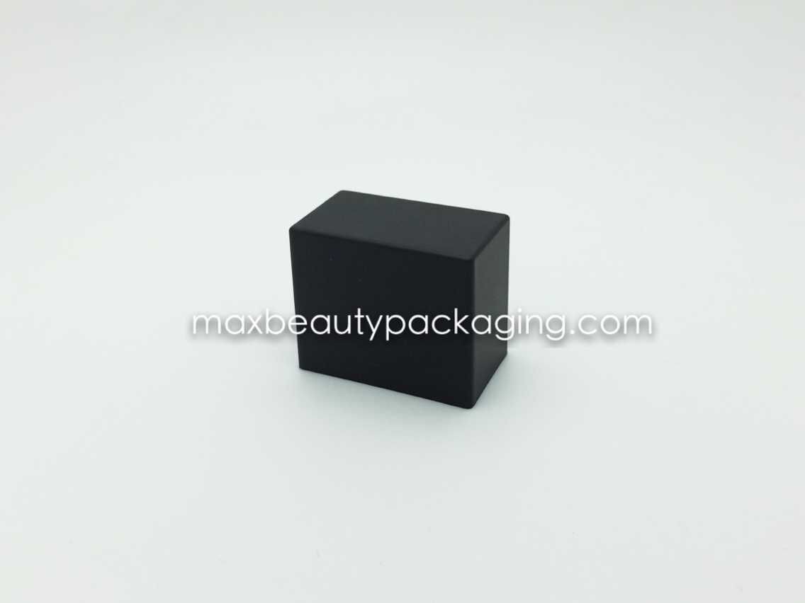 N-2056 UV coating matte black square nail polish cap nail polish packaging double cap plastic cap and flat brush