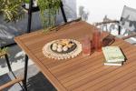 Metal Garden Set AJUNION Modern Design 4 Seat Outdoor Dining Set for Patio