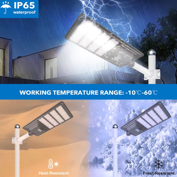 Outdoor All in One Motion Sensor ABS Solar LED Street Lamp 100W 200W 300W 500W LED Solar Street Light