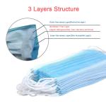 Antibacterial 3 Ply Folding Disposable Earloop Face Mask