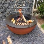 Custom Hemisphere Barbecue Plancha Corten Steel Camping Fire Pit Grill