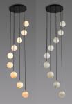 Spiral Modern Crystal Chandelier Hall Long Flush Mount Chandeliers Lighting