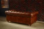Upholstered Top Grain Soft Leather Sofa Set Durable Linen Metal / Wooden Legs