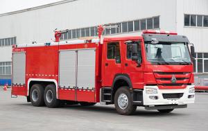 China Sinotruk HOWO Water / Foam / Powder Special Fire Truck with Double Row Cabin factory