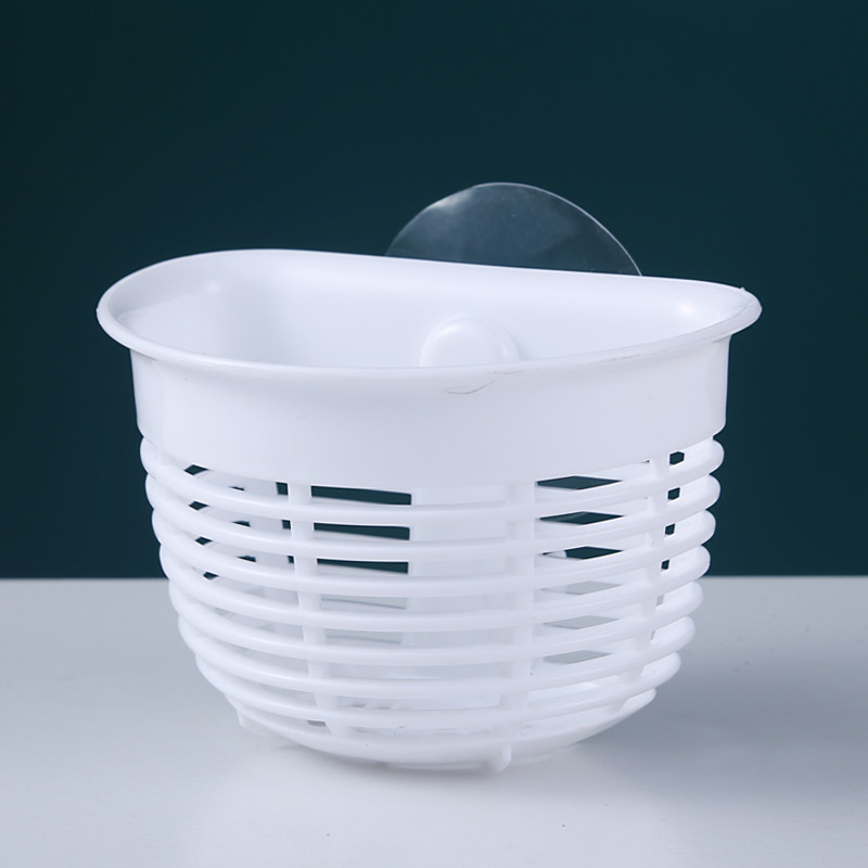 Plastic PP Suction Cup Bitumen Receive Basket For Kitchen