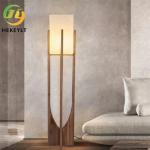 Wood / Walnut Finish E27 Japanese Style Wabi-Sabi Floor Lamp for Bedroom Living