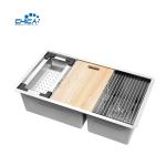 double bowl handmade house kitchen sinks quality control procedure stainless