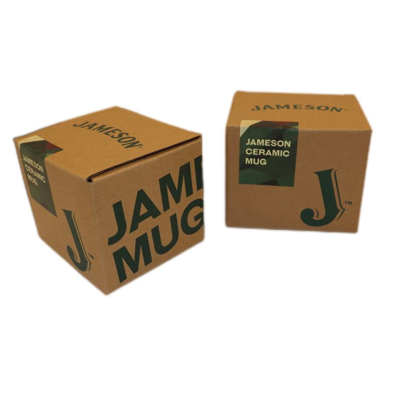 Eco-friendly , Recycable Kraft F Flute Corrugated Packaging Box , Mug Cup Box For Retail Sales